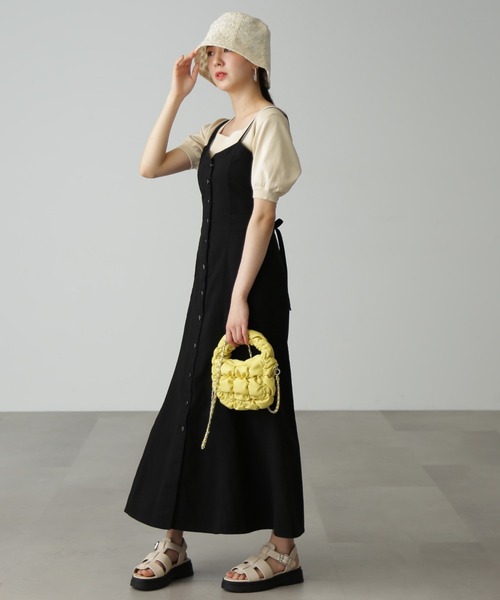 FREE'S MART(フリーズマート)の「◇【3サイズ展開XS-M】 バックリボンマーメイドデニムジャンパースカート【低身長サイズ有】(ジャンパースカート・レディース・ワンウォッシュ/ブラック・MEDIUM/SMALL/X-SMALL)」の11枚目の写真