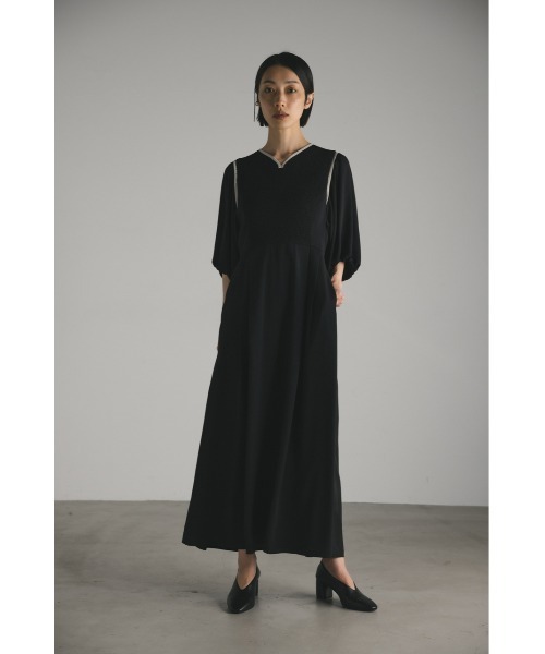 RANDOM SHIRRING ONEPIECE MIX　サイズ1 CLANE - ランダムシャーリングワンピース - RANDOM SHIRRING