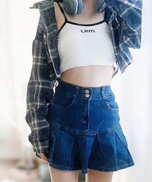 ROOPTOKYO（ループトウキョウ）の「▲Denim Pleats Mini Skirt / デニムプリーツミニスカート（スカート・レディース・ブラック/ブルー・S/L/M）」の19枚目の写真