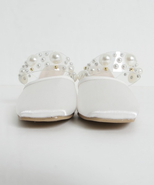 tocco closet（トッコ　クローゼット）の「パールスタッズ付きミュールサンダル（サンダル・レディース・ブラック/オフホワイト・M/L/S）」の11枚目の写真