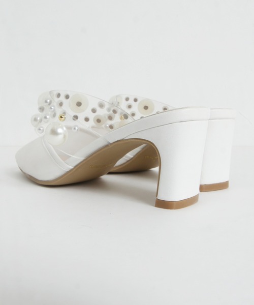 tocco closet（トッコ　クローゼット）の「パールスタッズ付きミュールサンダル（サンダル・レディース・ブラック/オフホワイト・M/L/S）」の14枚目の写真