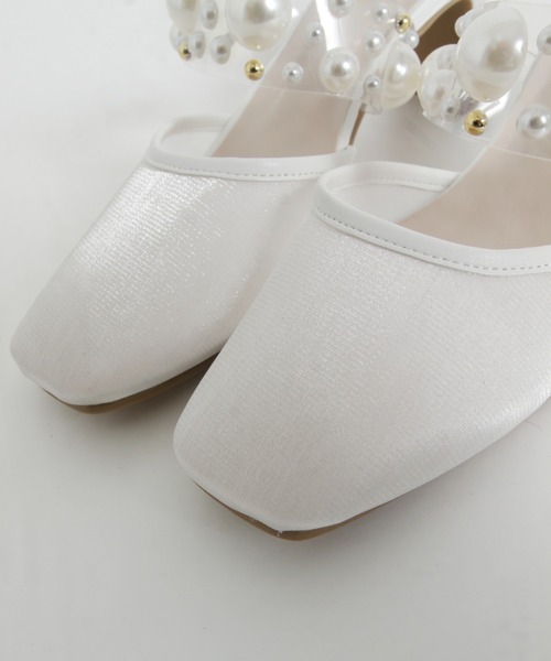 tocco closet（トッコ　クローゼット）の「パールスタッズ付きミュールサンダル（サンダル・レディース・ブラック/オフホワイト・M/L/S）」の17枚目の写真