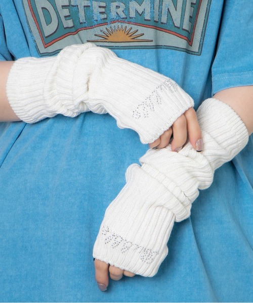 WEGO(ウィゴー)の「WEGO/ストーンロゴアームカバー(アームカバー・レディース・ホワイト/パープル/ブラック・FREE)」の2枚目の写真