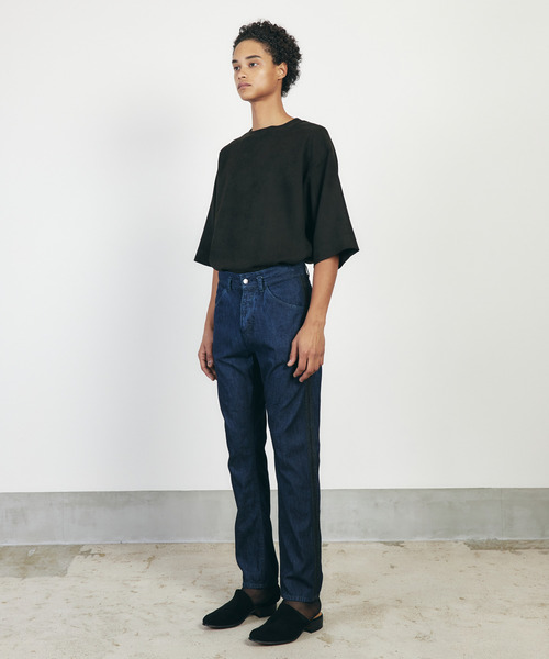 TROVE(トローヴ)の「TROVE トローヴ / OGC 9oz DENIM PANTS サイドラインタックデニムパンツ / 69PAN03(デニムパンツ・メンズ・インディゴブルー/グレー・2/1)」の4枚目の写真