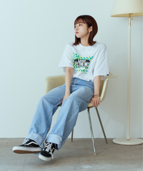 VANS（バンズ）の「VANS/ヴァンズ M COLOR&CHECKER LOGO SS TEE Tシャツ（Tシャツ/カットソー・メンズ・ブラック/イエロー/ホワイト・M/L/XL）」の20枚目の写真