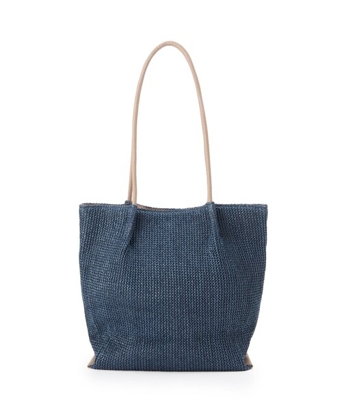 SHOO・LA・RUE（シューラルー）の「◆雑材風細ハンドルトートバッグ（トートバッグ・レディース・ネイビー/ベージュ/アイボリー・00）」の10枚目の写真