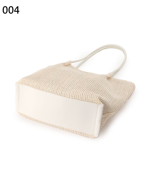 SHOO・LA・RUE（シューラルー）の「◆雑材風細ハンドルトートバッグ（トートバッグ・レディース・ネイビー/ベージュ/アイボリー・00）」の21枚目の写真