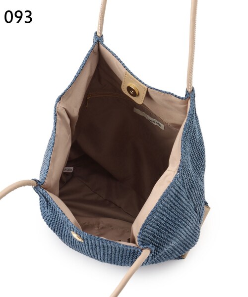 SHOO・LA・RUE（シューラルー）の「◆雑材風細ハンドルトートバッグ（トートバッグ・レディース・ネイビー/ベージュ/アイボリー・00）」の8枚目の写真