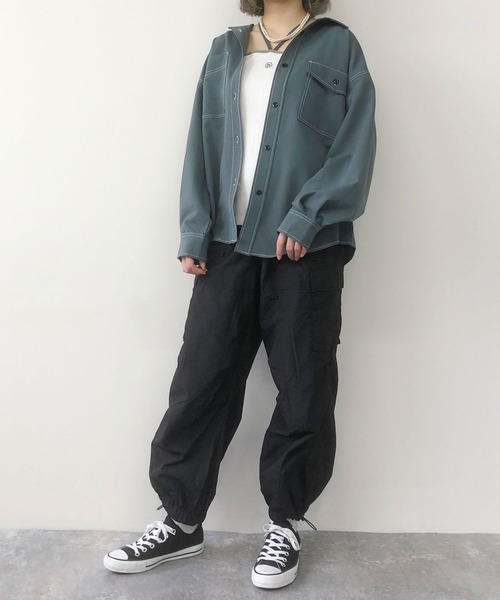 H＞LIMONTA ナイロン パラシュートパンツ