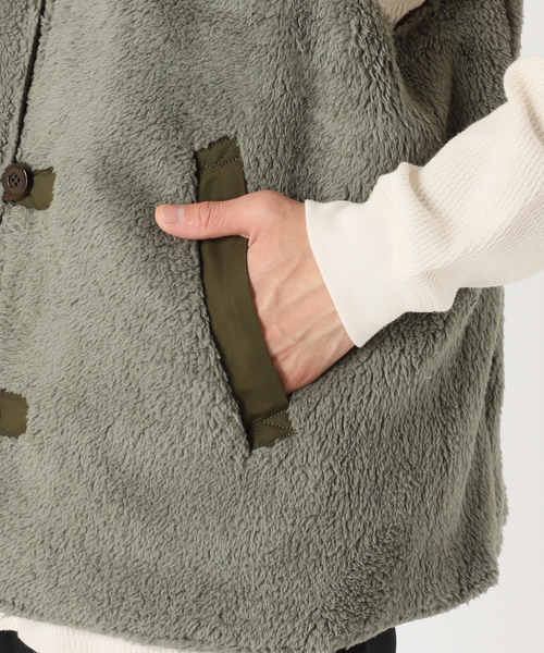 JOURNAL STANDARD relume（ジャーナルスタンダード　レリューム）の「【ARMY TWILL / アーミーツイル】別注 ウェザー リバーシブルベスト（その他アウター・メンズ・ブラック/カーキ/レンガ・LARGE/MEDIUM）」の9枚目の写真