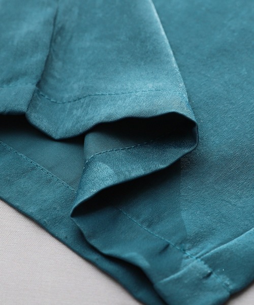 reca（レカ）の「グロッシーサテンイージーワイドラフパンツ（その他パンツ・レディース・ブラック/ベージュ系/ブルー系/ブラウン・FREE）」の14枚目の写真