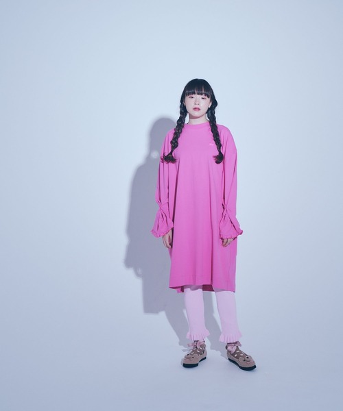 LOWRYS FARM（ローリーズファーム）の「チビフリルＢＩＧワンピース／ＩＣＥ  966377（ワンピース・レディース・ブラック/オフホワイト/ピンク・FREE）」の14枚目の写真