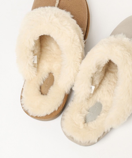 niko and...（ニコアンド）の「オリジナルフェイクムートン2WAYスリッポン（スリッポン・レディース・キャメル/その他/ブラック・MEDIUM/LARGE）」の13枚目の写真