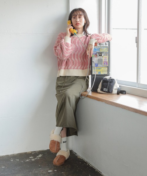 niko and...（ニコアンド）の「オリジナルフェイクムートン2WAYスリッポン（スリッポン・レディース・キャメル/その他/ブラック・MEDIUM/LARGE）」の20枚目の写真