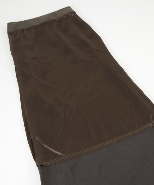 UR'S(ユアーズ)の「サテンマーメイドマキシスカート(スカート・レディース・ホワイト/ダークブラウン/ブルー/ブラック/ネイビー/ライトピンク/ベージュ/ミント/ライトイエロー・M/L/S/SP)」の17枚目の写真