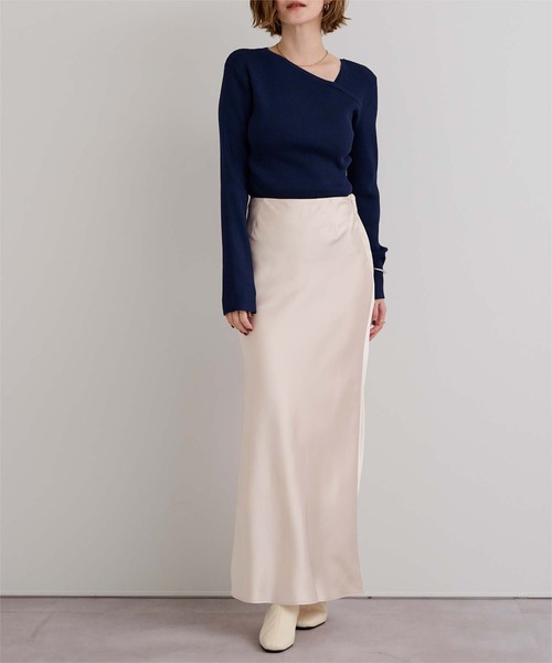 ベストセラー/26SS/新色追加】サテンマーメイドマキシスカート