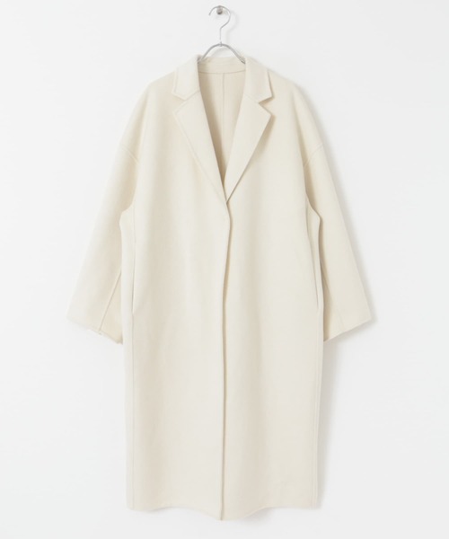 URBAN RESEARCH ROSSO WOMEN（アーバンリサーチ　ロッソ）の「ウールカシミヤリバーチェスターコート（チェスターコート・レディース・オフホワイト/ブラック/モカ・FREE）」の18枚目の写真