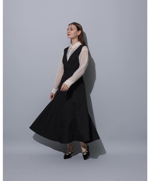 リランドチュール　新品　クロップドシャツ×ジャンスカSET Rirandture（リランドチュール）の「クロップドシャツ