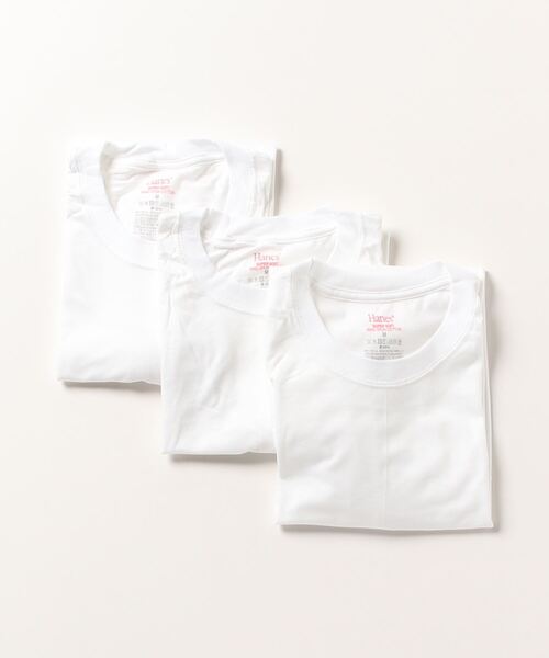 HANES(ヘインズ)の「Hanes(ヘインズ)ベーシックインナーウェア無地半袖Tシャツ3枚セット/パックTシャツ3P メンズ(Tシャツ/カットソー・メンズ・グレー/ホワイト/ブラック・M/L/LL)」の9枚目の写真