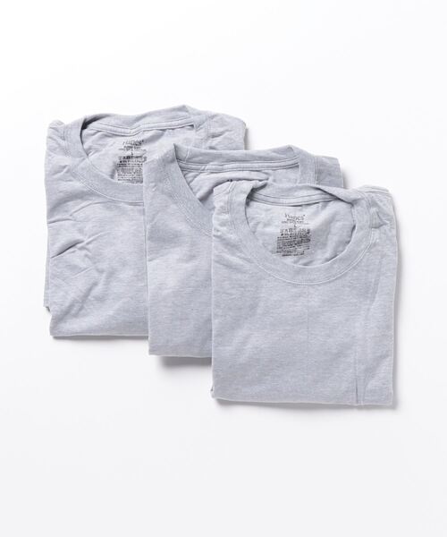 HANES(ヘインズ)の「Hanes(ヘインズ)ベーシックインナーウェア無地半袖Tシャツ3枚セット/パックTシャツ3P メンズ(Tシャツ/カットソー・メンズ・グレー/ホワイト/ブラック・M/L/LL)」の13枚目の写真