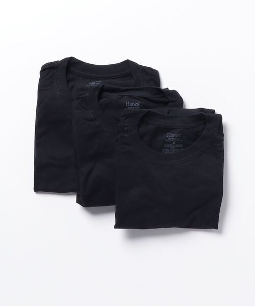 HANES(ヘインズ)の「Hanes(ヘインズ)ベーシックインナーウェア無地半袖Tシャツ3枚セット/パックTシャツ3P メンズ(Tシャツ/カットソー・メンズ・グレー/ホワイト/ブラック・M/L/LL)」の10枚目の写真