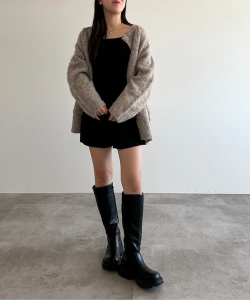 apres jour mignon（アプレジュールミニョン）の「ハイウエストショートパンツ【ZOZOTOWN限定アイテム】（その他パンツ・レディース・ブラック/グレー・X-LARGE/フリー）」の10枚目の写真