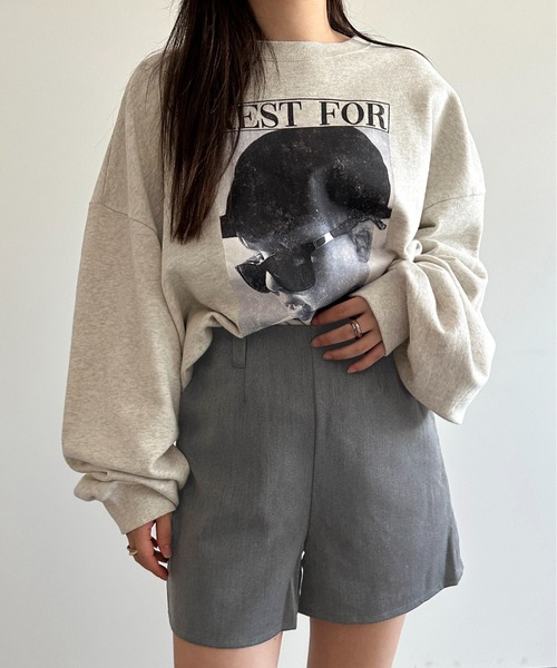 apres jour mignon（アプレジュールミニョン）の「ハイウエストショートパンツ【ZOZOTOWN限定アイテム】（その他パンツ・レディース・ブラック/グレー・X-LARGE/フリー）」の14枚目の写真