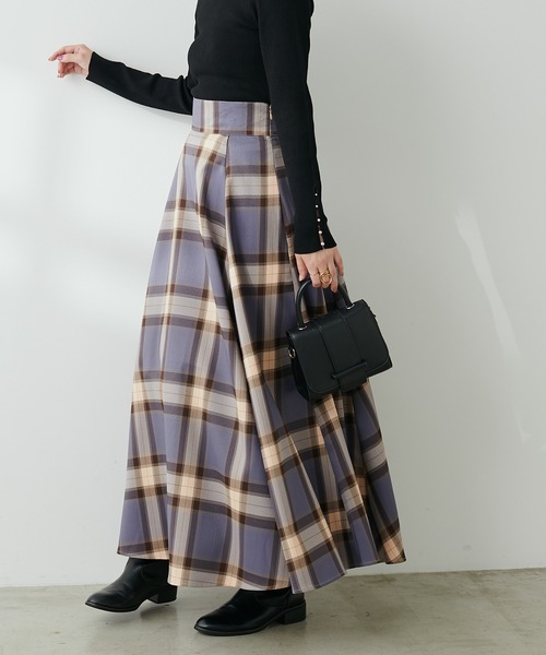 natural couture（ナチュラルクチュール）の「ハイウエストサーキュラーチェックスカート（スカート・レディース・その他2/その他1/その他4/その他3・LARGE/MEDIUM）」の7枚目の写真