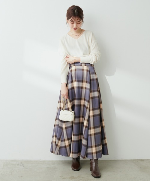 natural couture（ナチュラルクチュール）の「ハイウエストサーキュラーチェックスカート（スカート・レディース・その他2/その他1/その他4/その他3・LARGE/MEDIUM）」の11枚目の写真