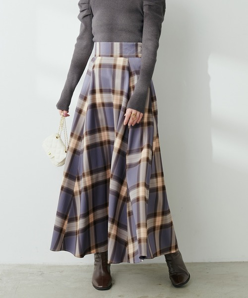 natural couture（ナチュラルクチュール）の「ハイウエストサーキュラーチェックスカート（スカート・レディース・その他2/その他1/その他4/その他3・LARGE/MEDIUM）」の15枚目の写真