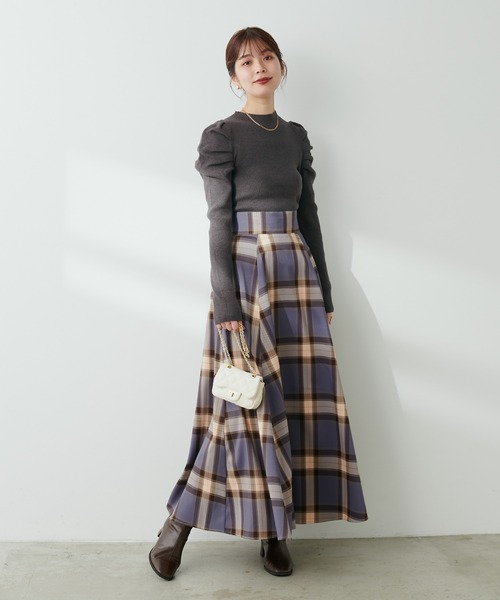 natural couture（ナチュラルクチュール）の「ハイウエストサーキュラーチェックスカート（スカート・レディース・その他2/その他1/その他4/その他3・LARGE/MEDIUM）」の16枚目の写真