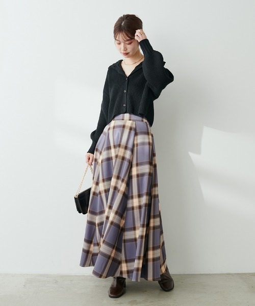 natural couture（ナチュラルクチュール）の「ハイウエストサーキュラーチェックスカート（スカート・レディース・その他2/その他1/その他4/その他3・LARGE/MEDIUM）」の13枚目の写真