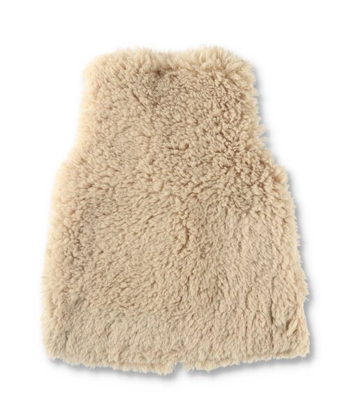 BRANSHES（ブランシェス）の「プードルファーベスト（ベスト・キッズ・アイボリー/ブラウン・L/M/S）」の14枚目の写真