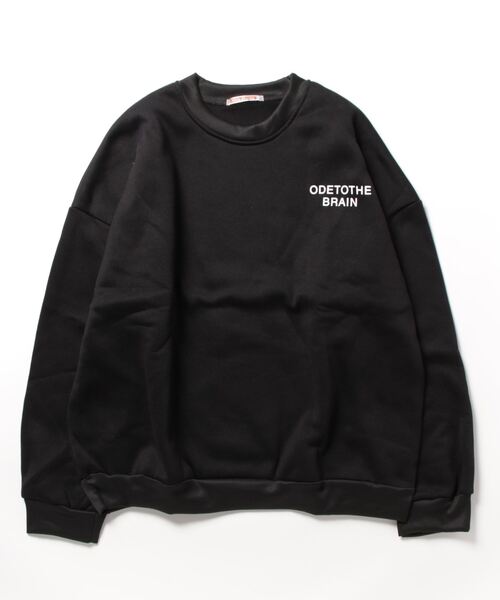 NinaetLina（ニナエリナ）の「裏起毛ワンポイントロゴトレーナー（Tシャツ/カットソー・レディース・グレー/ブラック/ホワイト・M）」の5枚目の写真