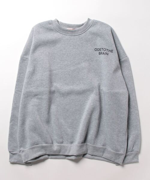 NinaetLina（ニナエリナ）の「裏起毛ワンポイントロゴトレーナー（Tシャツ/カットソー・レディース・グレー/ブラック/ホワイト・M）」の6枚目の写真