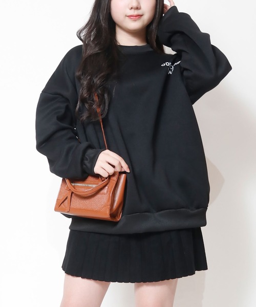 NinaetLina（ニナエリナ）の「裏起毛ワンポイントロゴトレーナー（Tシャツ/カットソー・レディース・グレー/ブラック/ホワイト・M）」の20枚目の写真