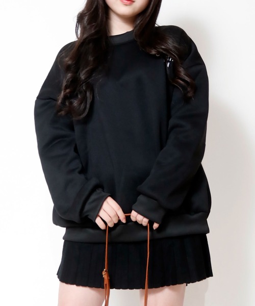 NinaetLina（ニナエリナ）の「裏起毛ワンポイントロゴトレーナー（Tシャツ/カットソー・レディース・グレー/ブラック/ホワイト・M）」の22枚目の写真
