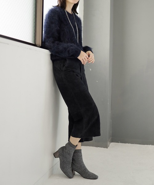 Y'sブーツ yohji yamamoto - MAT SMOOTH LEATHER ZIP BIKER BOOTS （BLACK