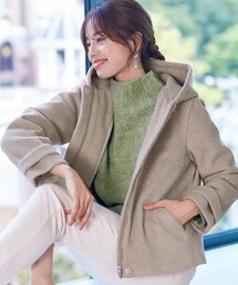 Tiaclasse（ティアクラッセ）の「ウールライクフーデットショートコート（その他アウター）」