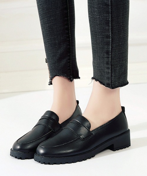 STYLEBLOCK(スタイルブロック)の「レザー調ローファーシューズ(ローファー・レディース・ダークブラウン/ブラック・35/36/37/38/39/40)」の1枚目の写真