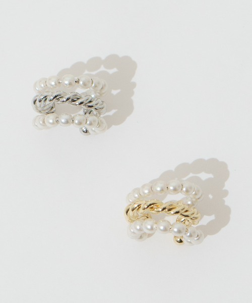 flower（フラワー）の「パーリーミックスイヤーカフ（イヤーカフ・レディース・シルバー/ゴールド・FREE）」の11枚目の写真