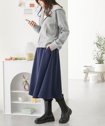 nissen（ニッセン）の「【販売終了】裏起毛ロング丈フレアスカート（スカート・レディース）」