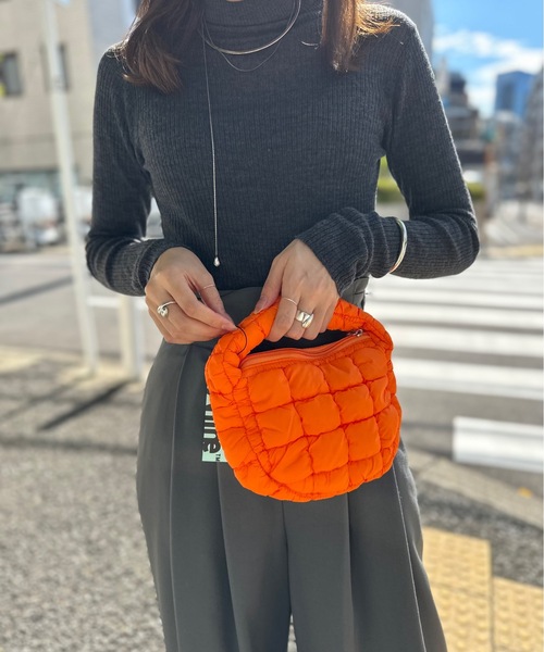 Anthe(アンテ)の「【Anthe】キルトハンドBAG / ANT-0004(ハンドバッグ・レディース・ホワイト/グリーン/ピンク/ベージュ/オレンジ/ブラック/ブルー・FREE)」の12枚目の写真