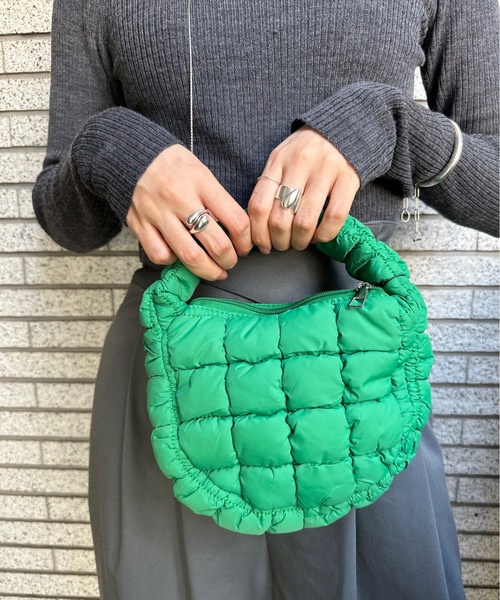 Anthe(アンテ)の「【Anthe】キルトハンドBAG / ANT-0004(ハンドバッグ・レディース・ホワイト/グリーン/ピンク/ベージュ/オレンジ/ブラック/ブルー・FREE)」の19枚目の写真