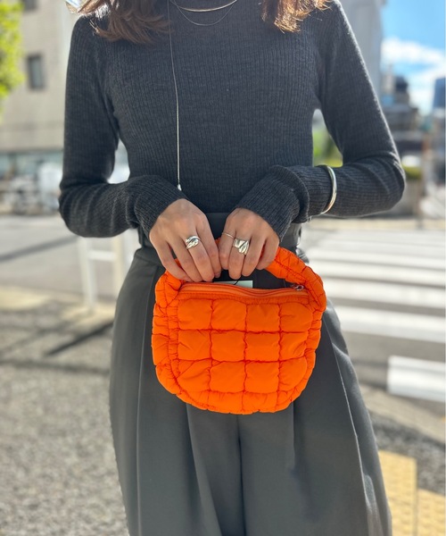 Anthe(アンテ)の「【Anthe】キルトハンドBAG / ANT-0004(ハンドバッグ・レディース・ホワイト/グリーン/ピンク/ベージュ/オレンジ/ブラック/ブルー・FREE)」の21枚目の写真