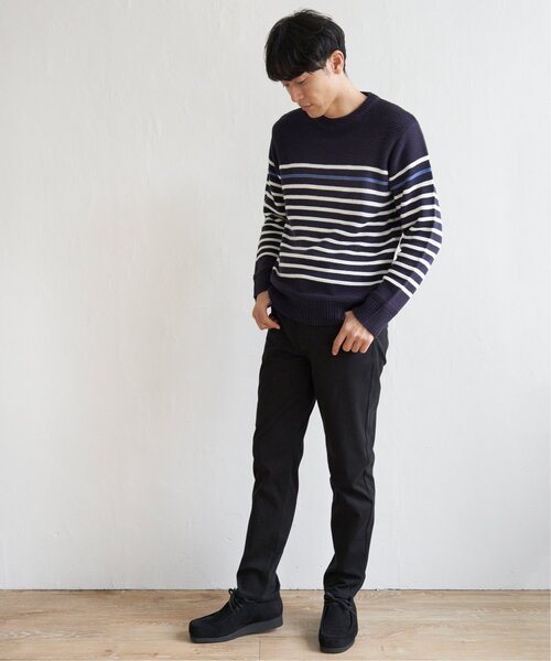 ikka(イッカ)の「ナバルボーダーニット(ニット/セーター・メンズ・オフホワイト/グレー/ネイビー・M/L/S/XL)」の12枚目の写真