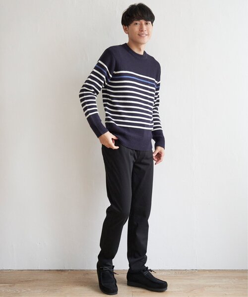 ikka(イッカ)の「ナバルボーダーニット(ニット/セーター・メンズ・オフホワイト/グレー/ネイビー・M/L/S/XL)」の13枚目の写真