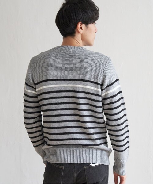 美品 KHAITE ケイト ウールニット ボーダー ホワイト ネイビー 薄手 L 4206023_front_150.jpg