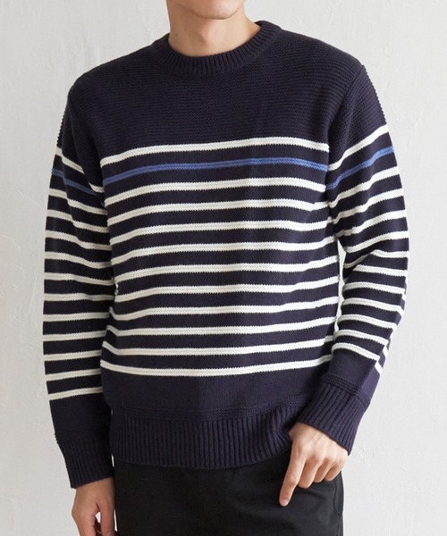 ikka（イッカ）の「ナバルボーダーニット（ニット/セーター）」 - WEAR