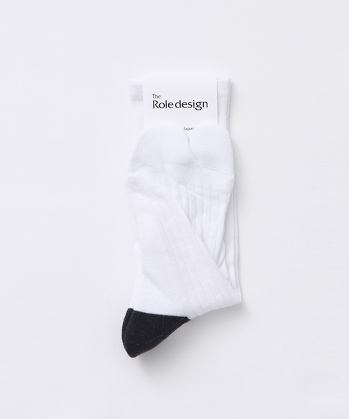 The Role design（ザロールデザイン）の「【 The Role design / ザ・ロールデザイン 】 SIDE LINE SOCKS MENS / サイドラインソックス メンズ（ソックス/靴下・メンズ・ホワイト/ブラック/ブラウン・FREE）」の5枚目の写真